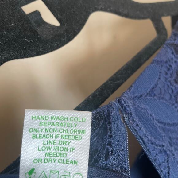 Lilly Pulitzer Jackelin Romper Size 12 Fern Gallery Lace Navy Blue Bell Sleeve - Picture 7 of 10